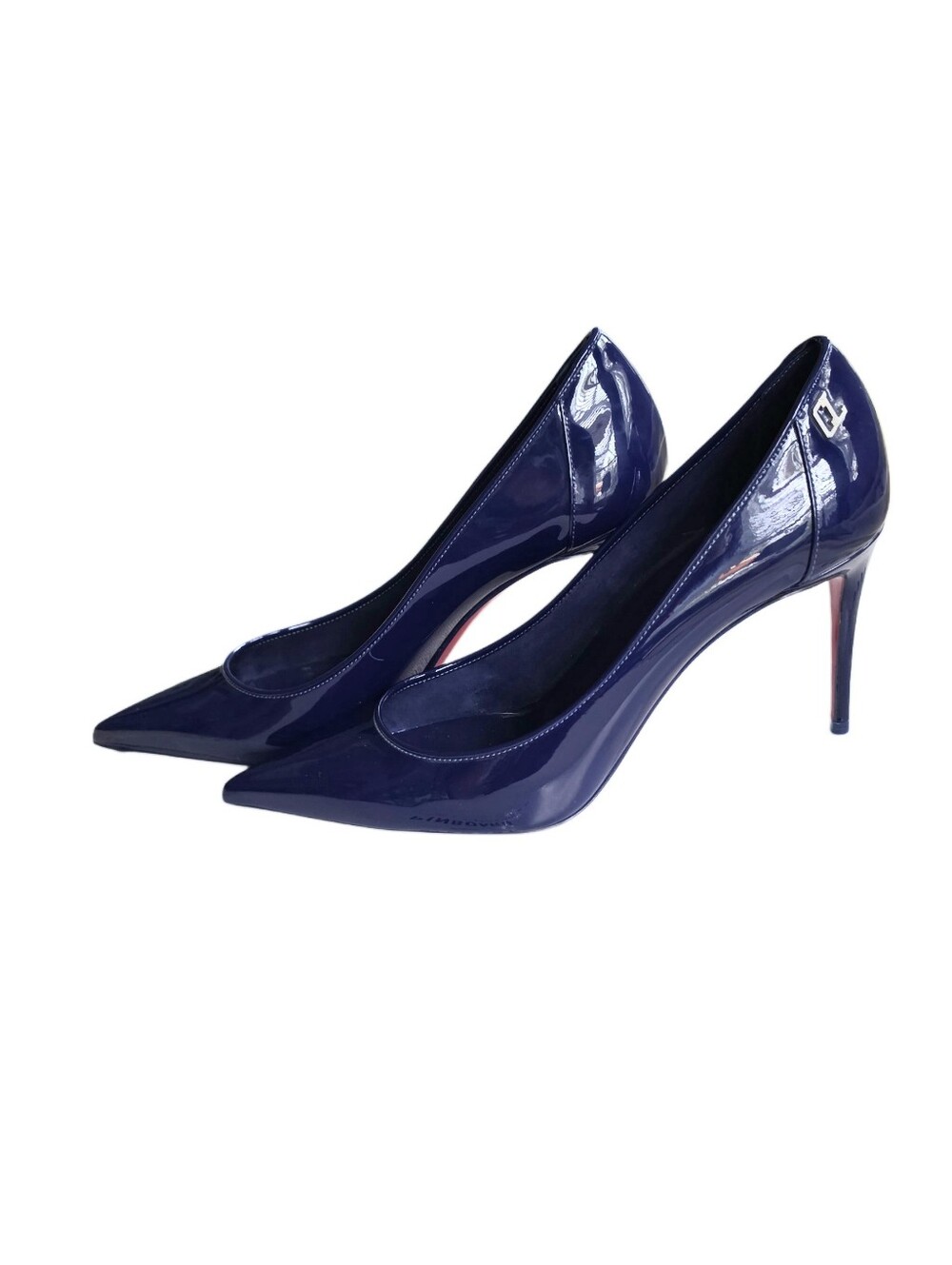 CHRISTIAN LOUBOUTIN Sporty Kate 85 Patent Leather Pumps In Galactiqueen Midnight - Picture 7 of 16